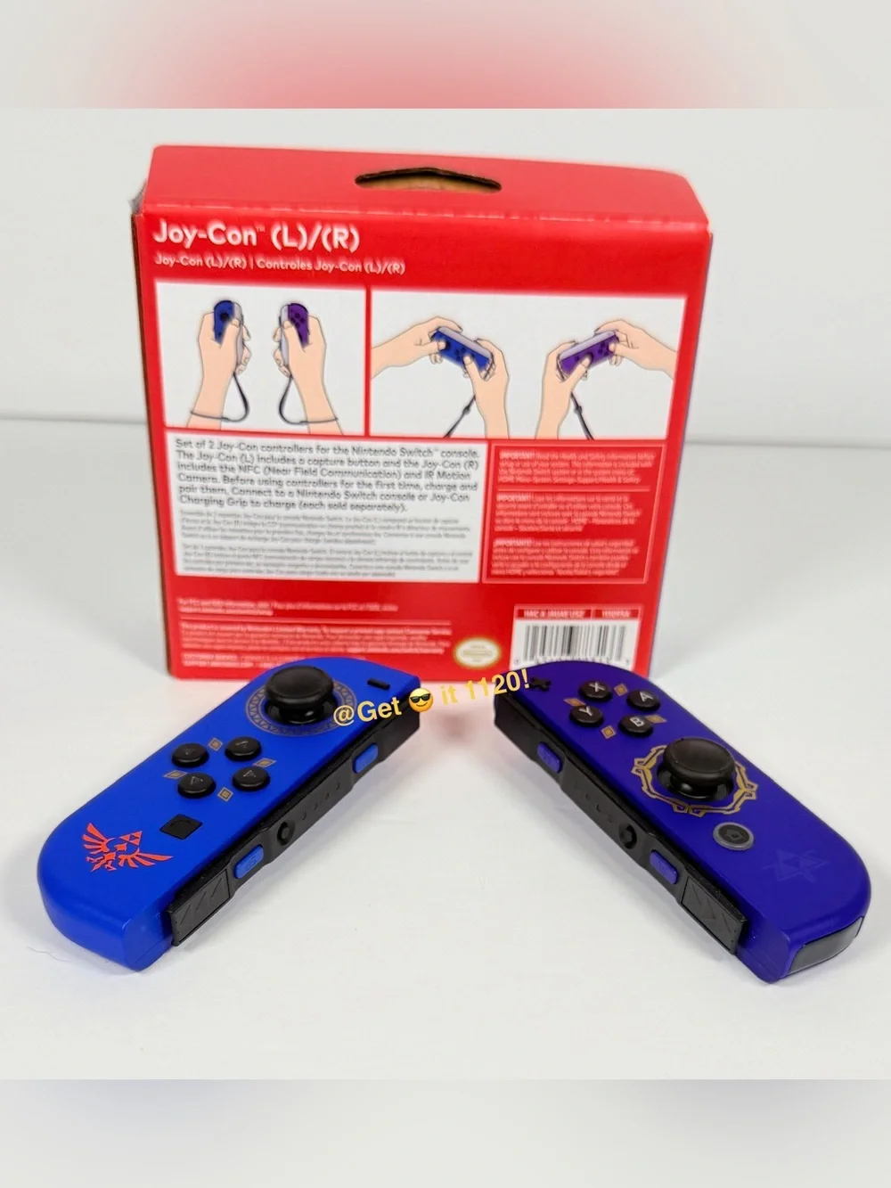 Bundle Nintendo Switch Joy-Con (L)(R) Zelda + Joy Con Comfort Grip & Charging